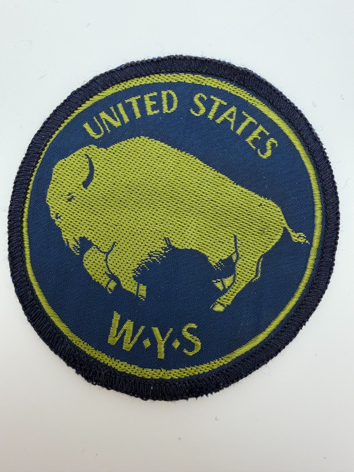 United States Wyoming Youth Service Buffalo Sew On Patch Vintage