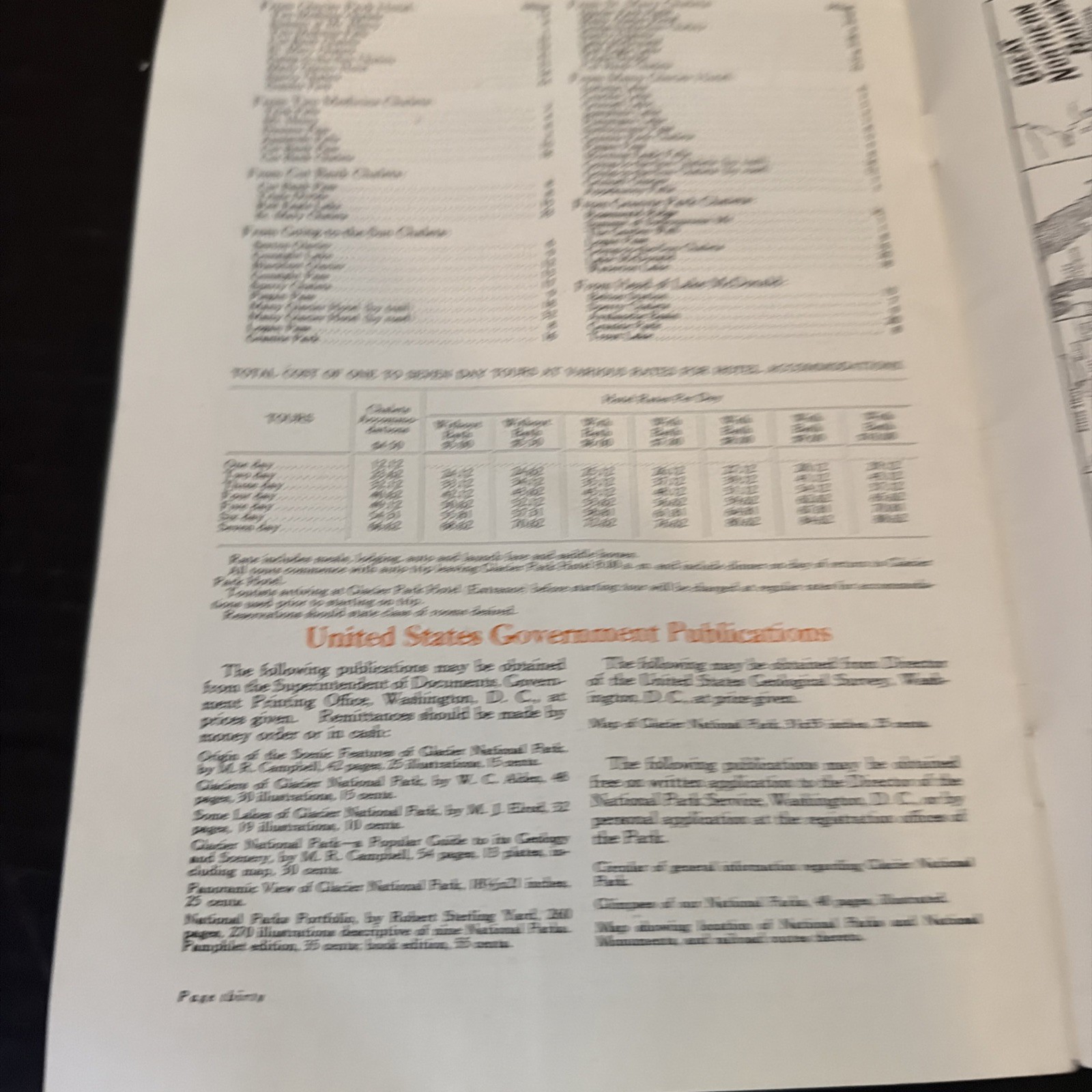 1920 Glacier National Park season Brochure
