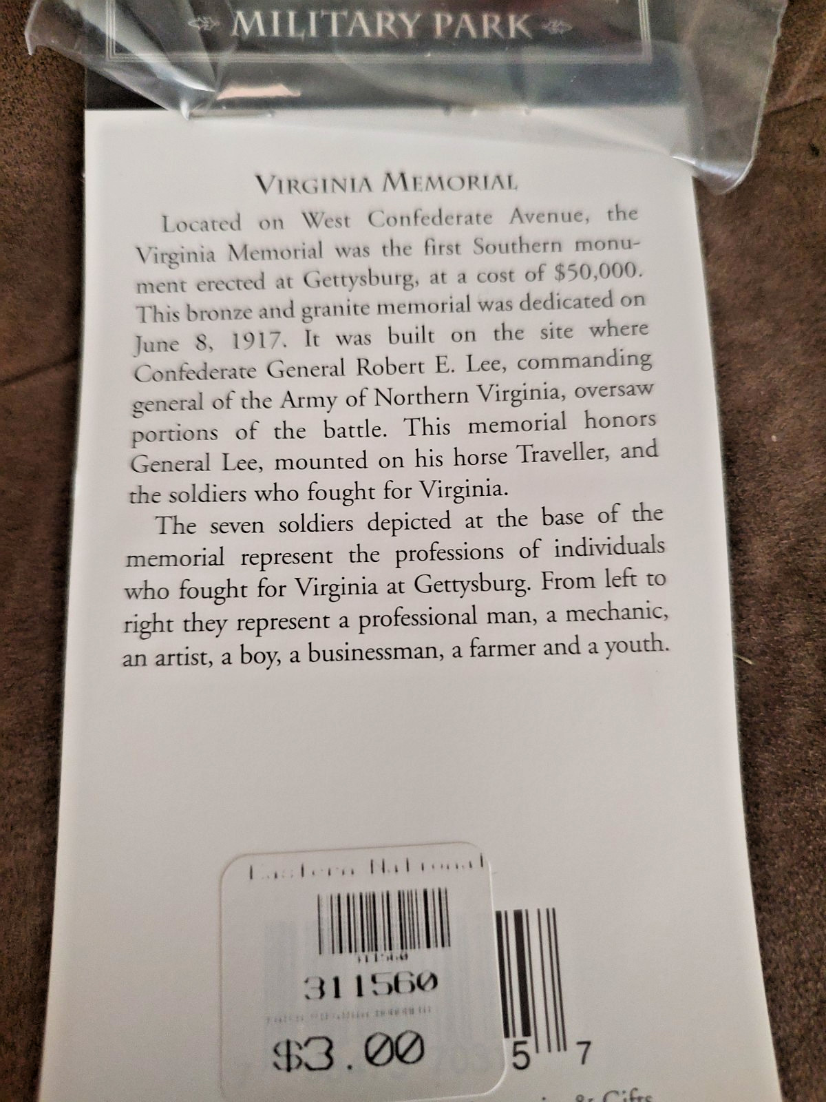 NIP Battle of Gettysburg National Military Park NMP Virginia Monument Patch L@@K