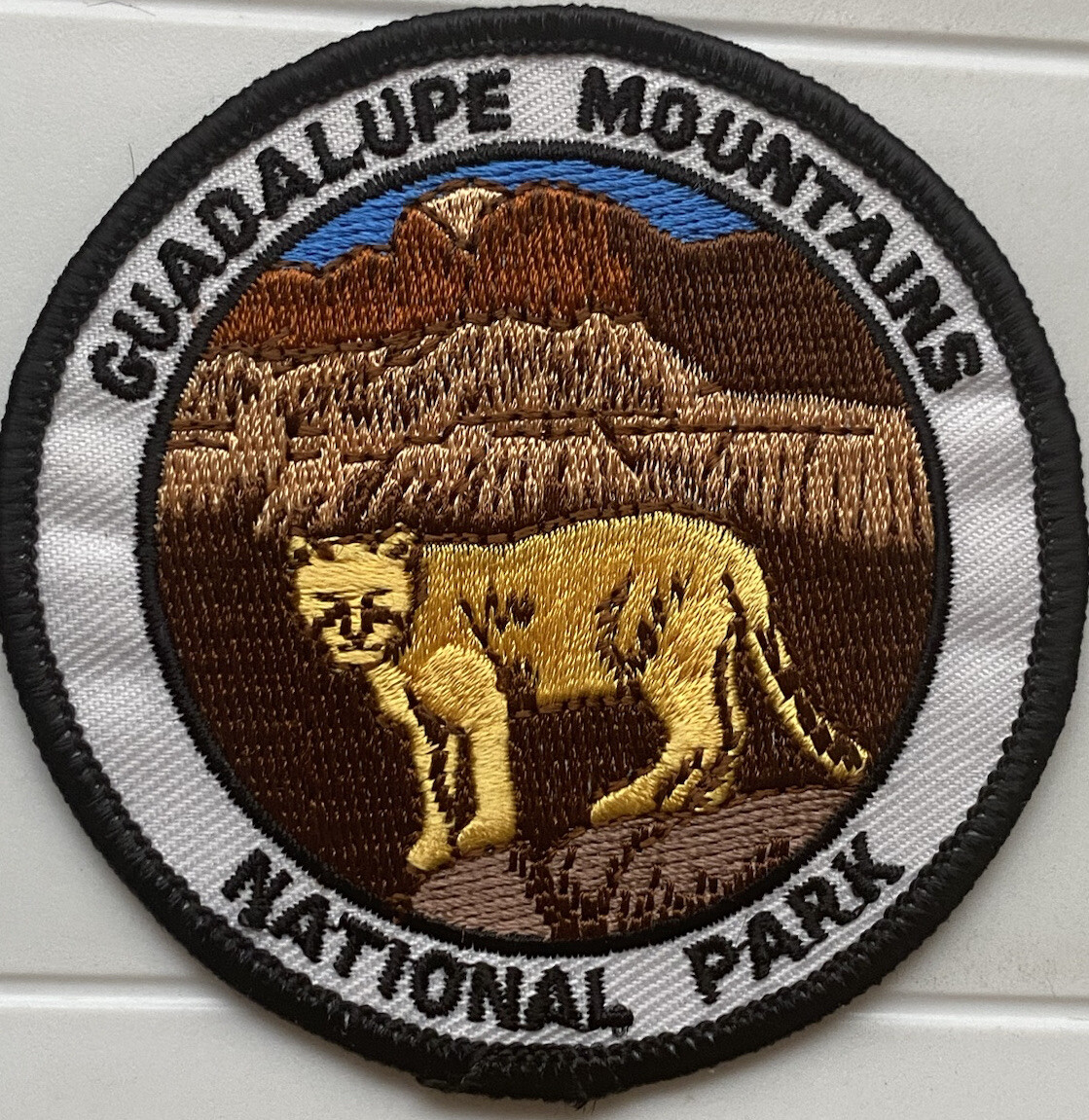 Guadalupe Mountains National Park Texas Souvenir Round Embroidered Patch Badge