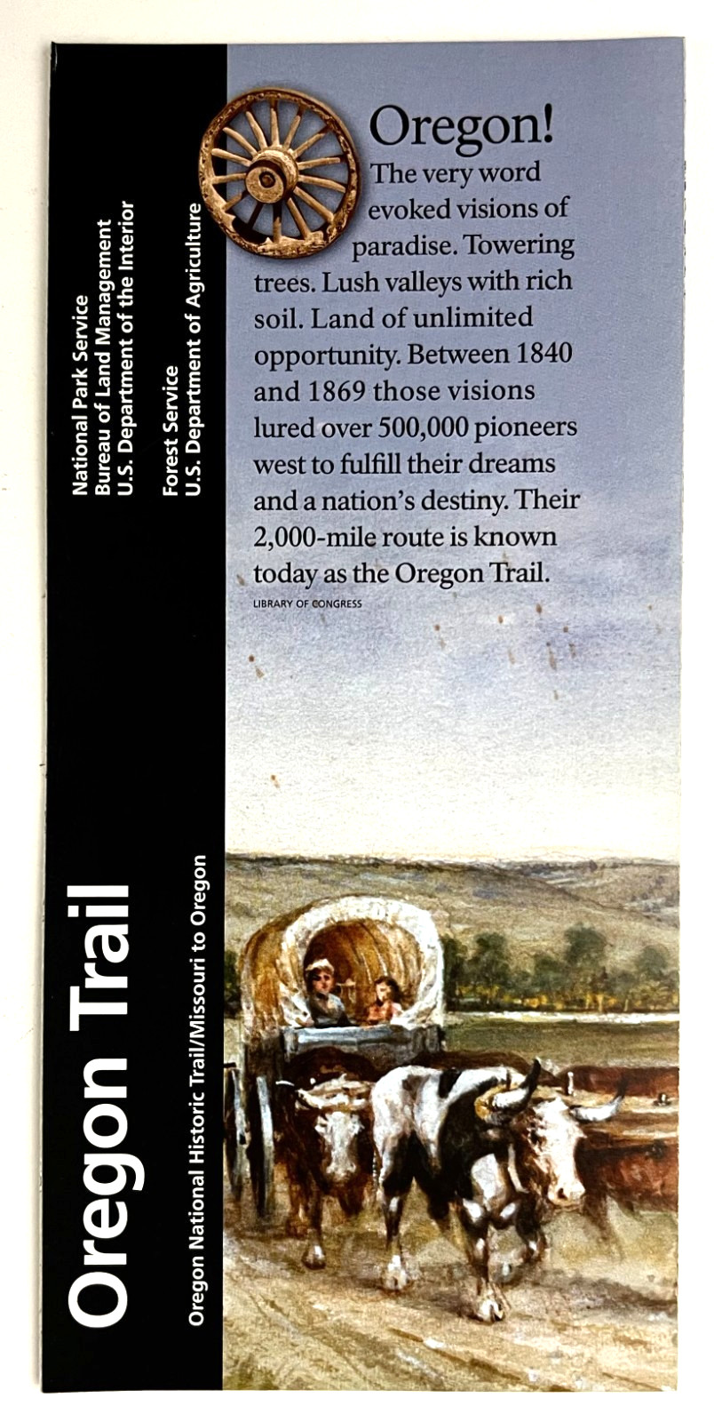 2014 Missouri To Oregon National Historic Trail US Land Bureau Travel Brochure