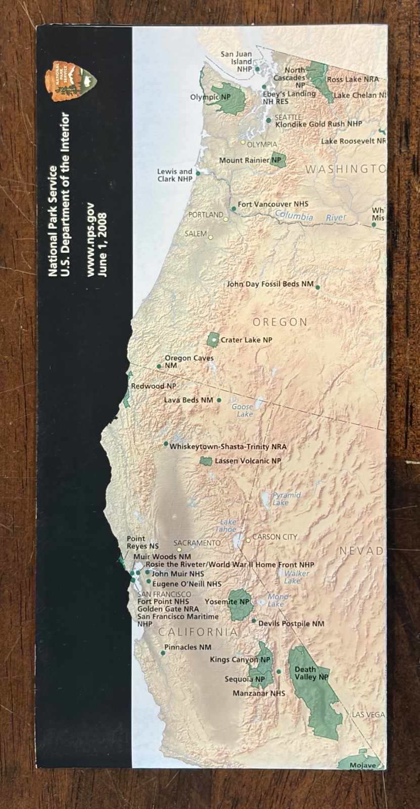National Park System Map and Guide 2008 Unigrid Brochure Map Pamphlet
