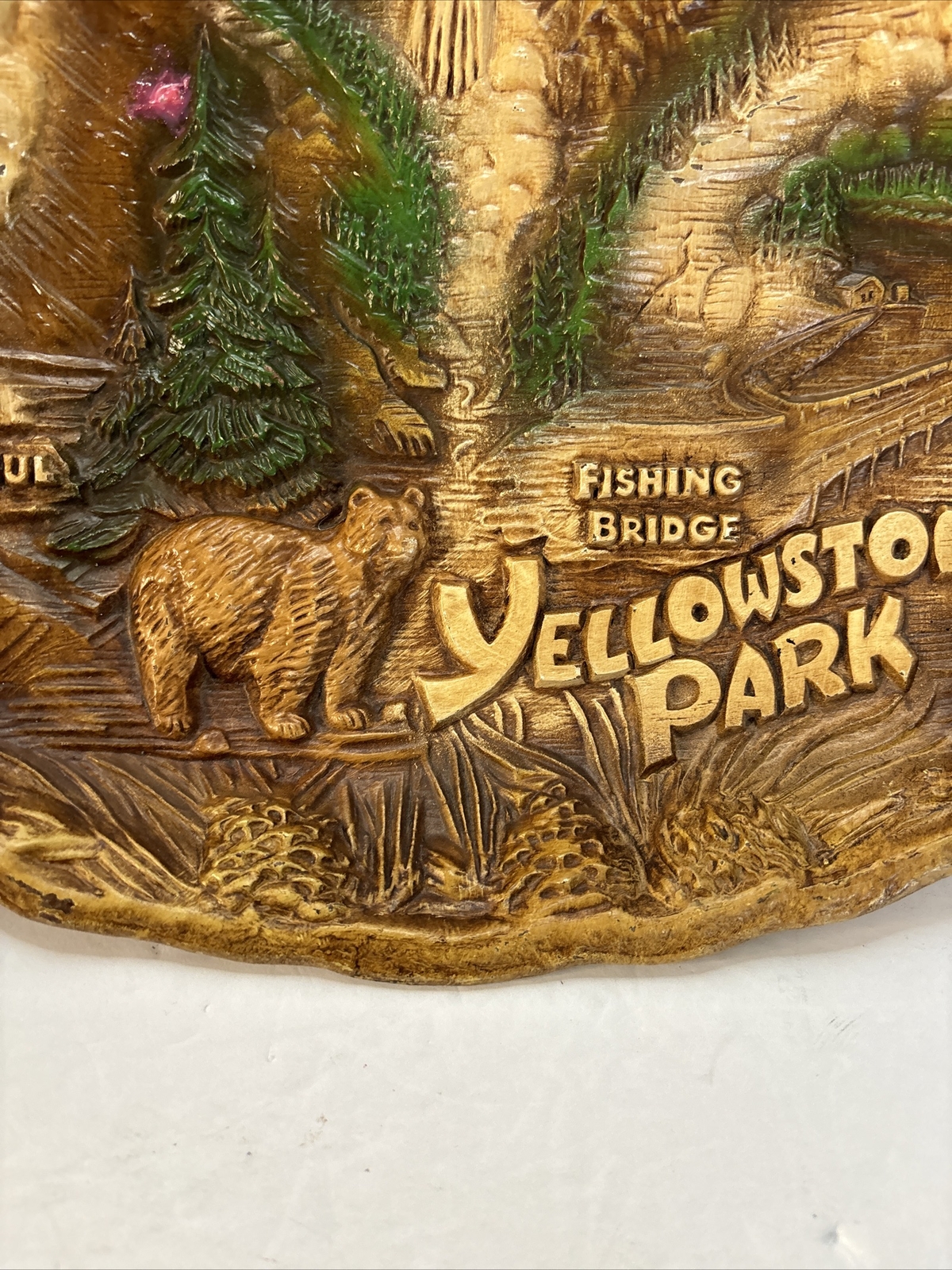 Vtg Grand Canyon National Park Souvenir Faux Wood Resin Bowl TACO Wall Hanging