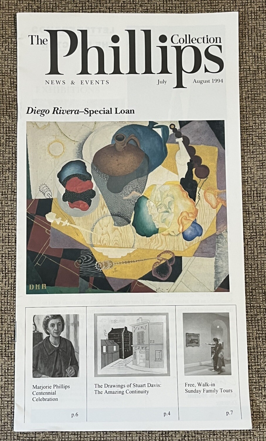THE PHILLIPS COLLECTION NEWS & EVENTS BROCHURE – JULY-AUGUST 1994 WASHINGTON DC