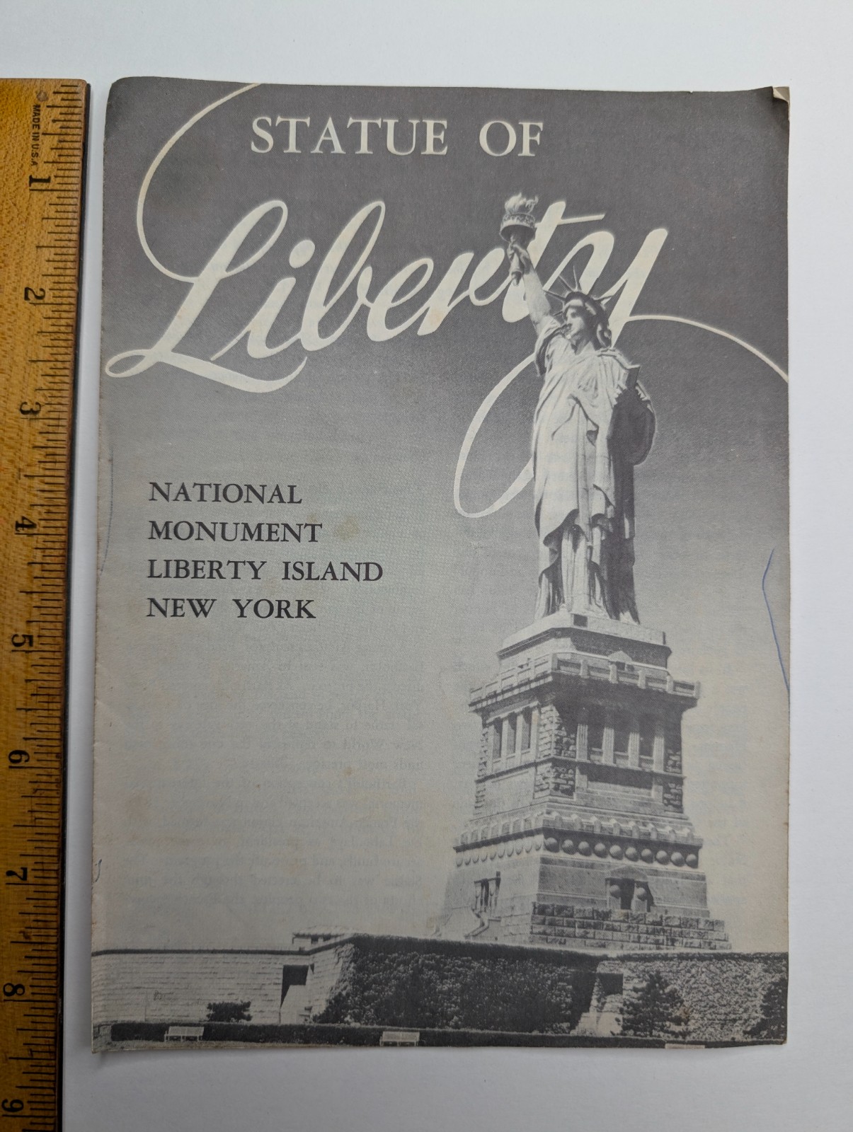 Vtg Statue of Liberty National Monument NPS Brochure Map New York City NYC 1960