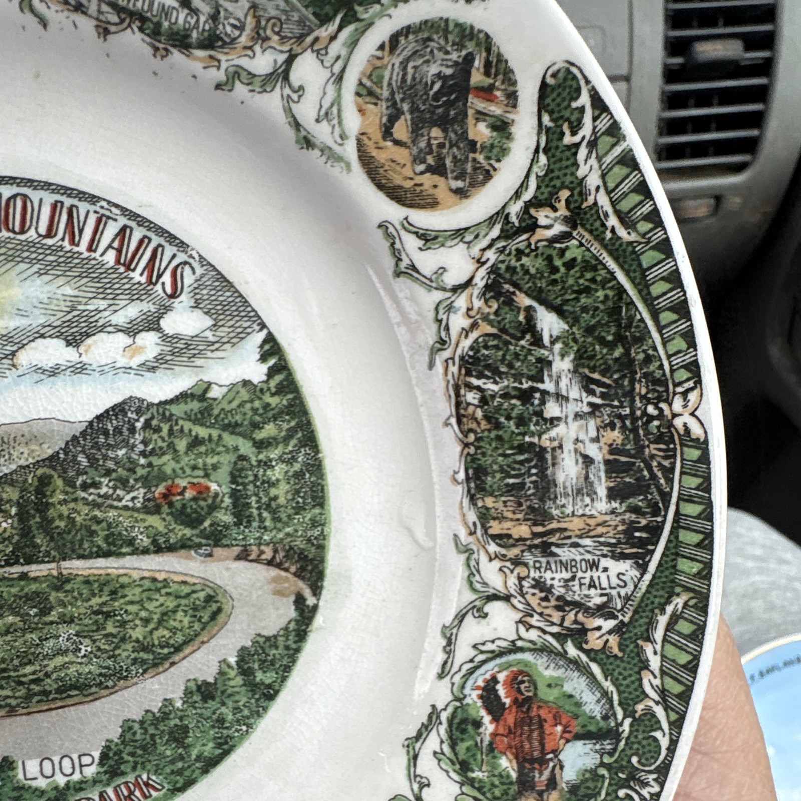 Great Smoky Mountains National Park Souvenir Plate “The Loop” 1991