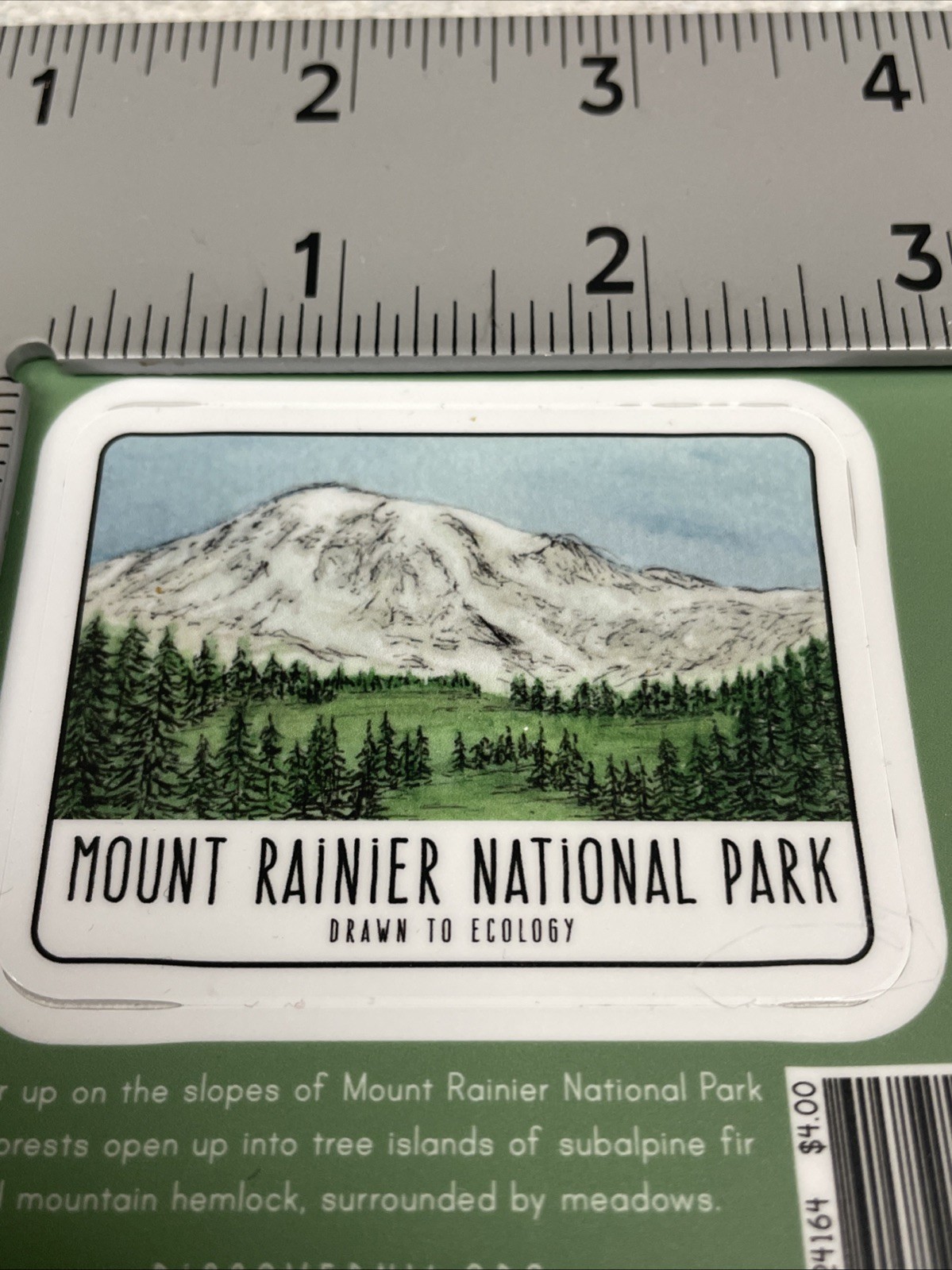 Decal – Outdoor – Mount Rainier National Park 2.5” Inch All Weather – Free Ship