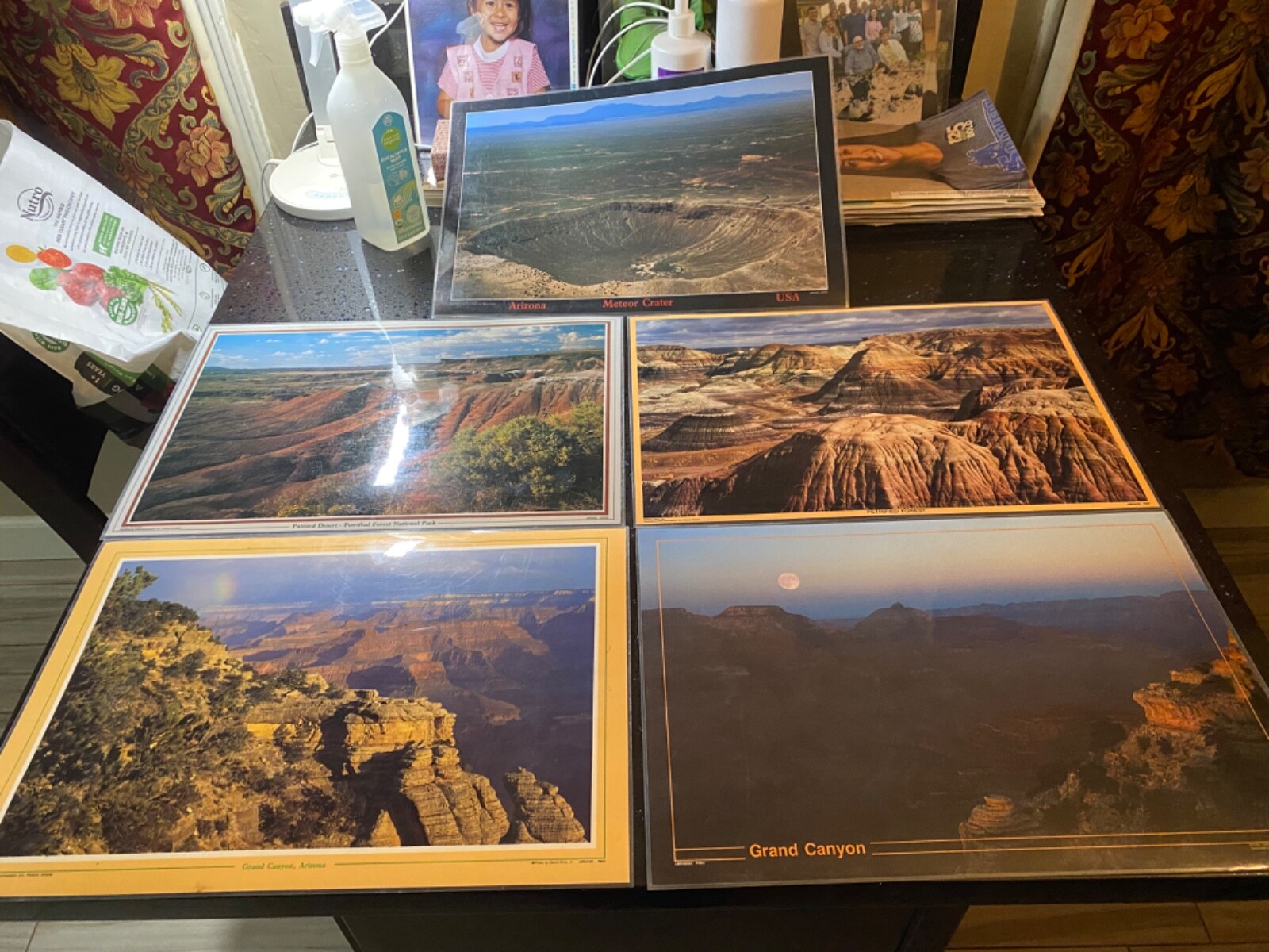 lot of 4 Grand Canyon Painted desert Petrified forest National Parks table mats