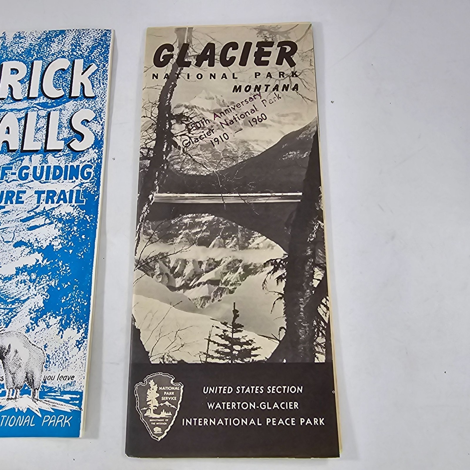 Glacier National Park Ephemera Lot: 2 Vintage Brochures& 1960 Automobile Permit