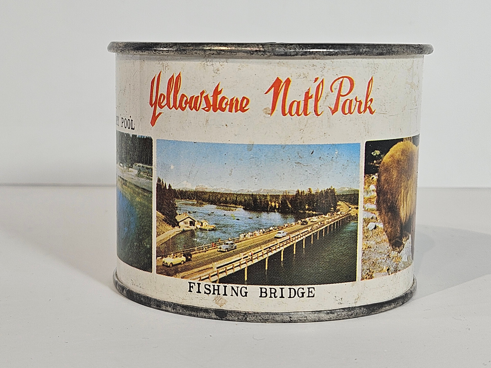 Vintage rare YELLOWSTONE NATIONAL PARK Tin/Metal Souvenir Cup