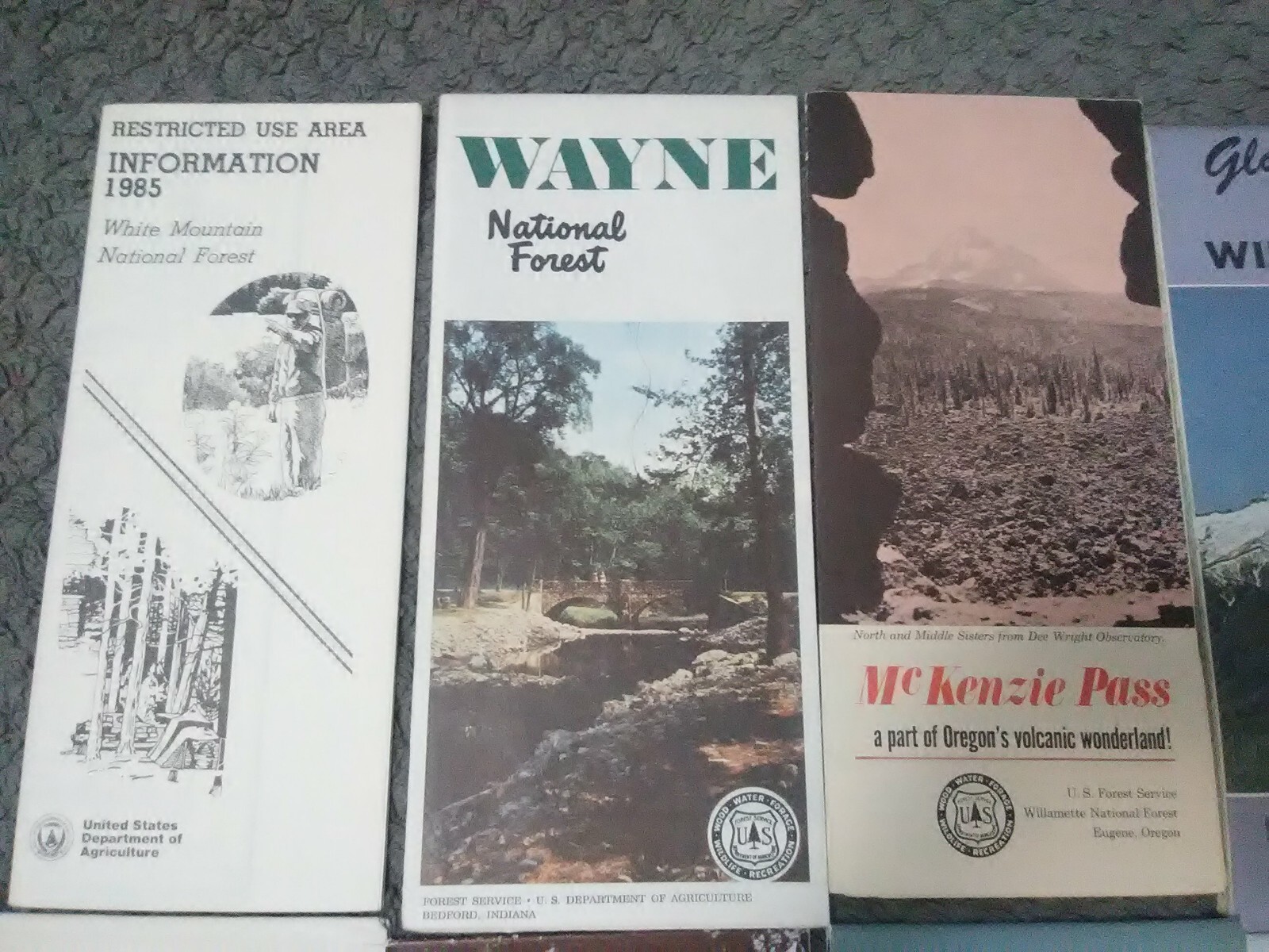 USDA Forest Service Vtg National Forest Map/Brochure Lot of 13