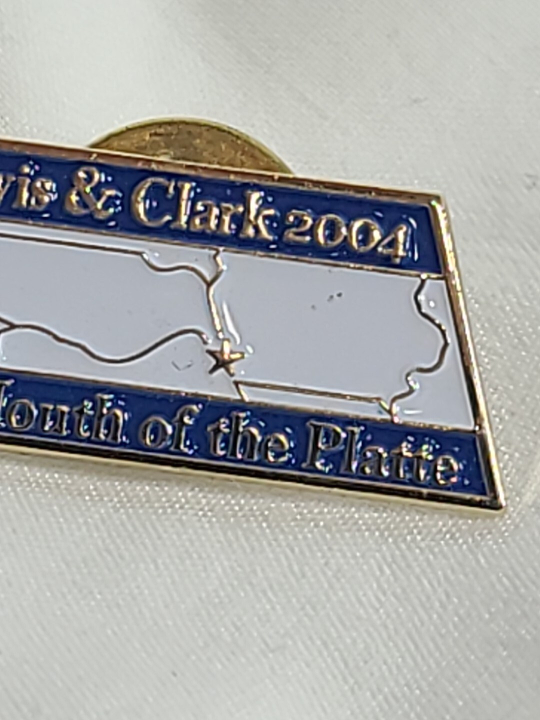 Lewis & Clark National Historic Trail Lapel Pin ‘Mouth of the Platte’ 2004 Star