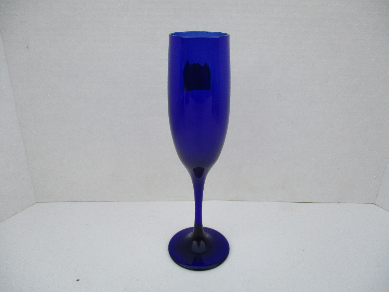 Libbey Cobalt Wine Glass Rocky Mountain National Park w/ Pewter Badge 9″