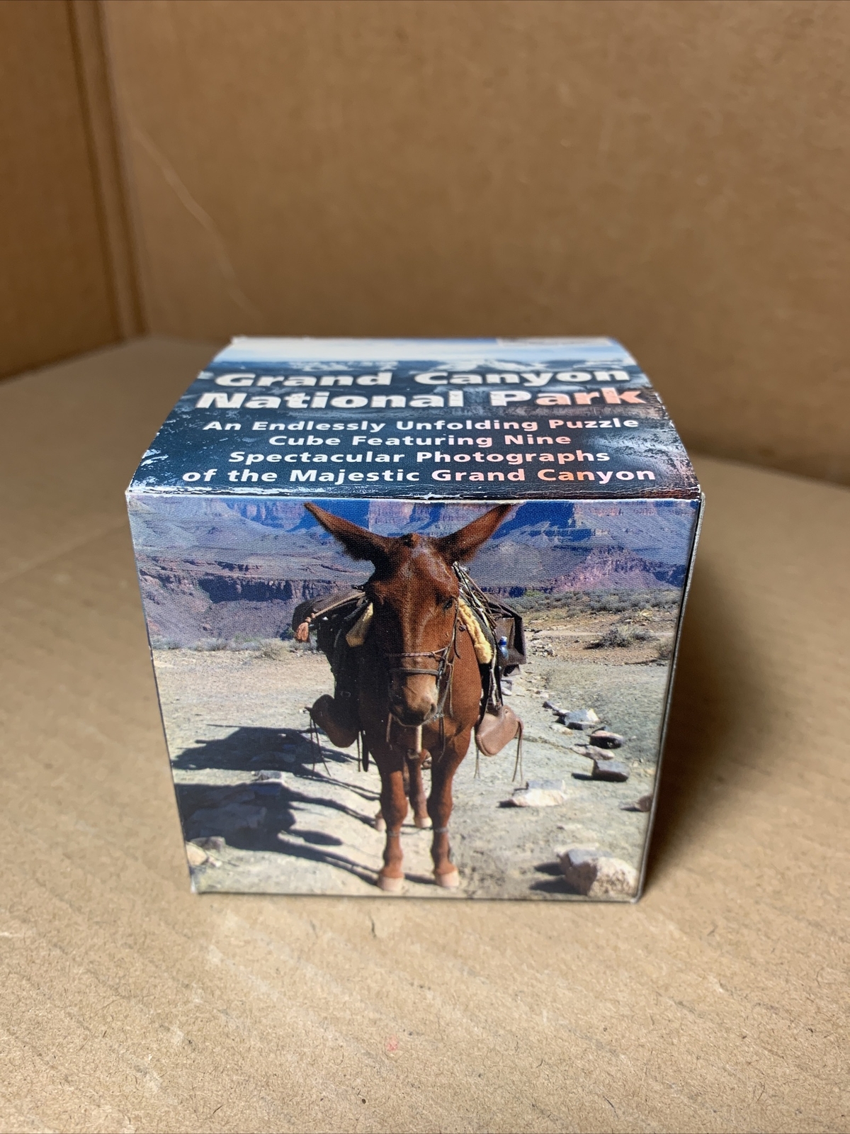 Vtg Grand Canyon National Park NPS AZ Souvenir Puzzle CUBE (9 pictures) in BOX