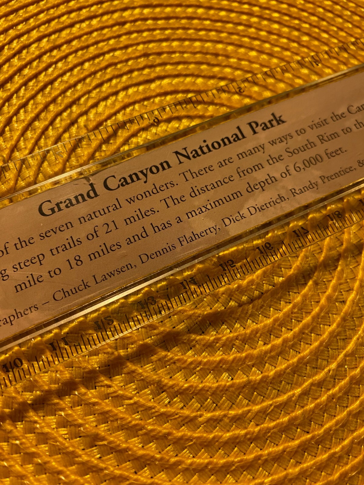 Grand Canyon National Park Ruler