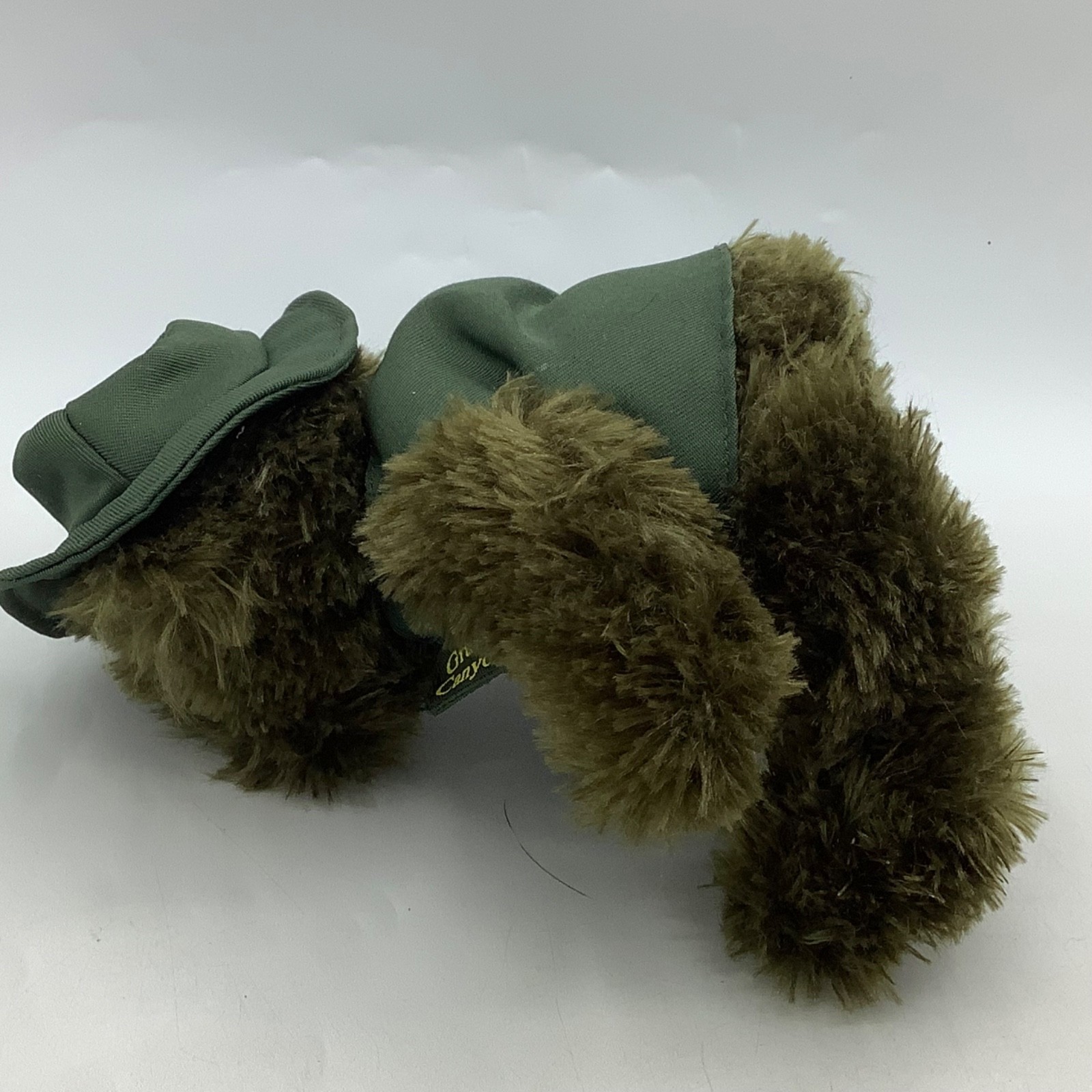 Jaag Junior Ranger Grand Canyon Plush Bear Olive Green Bucket Hat Pocket Vest 7”