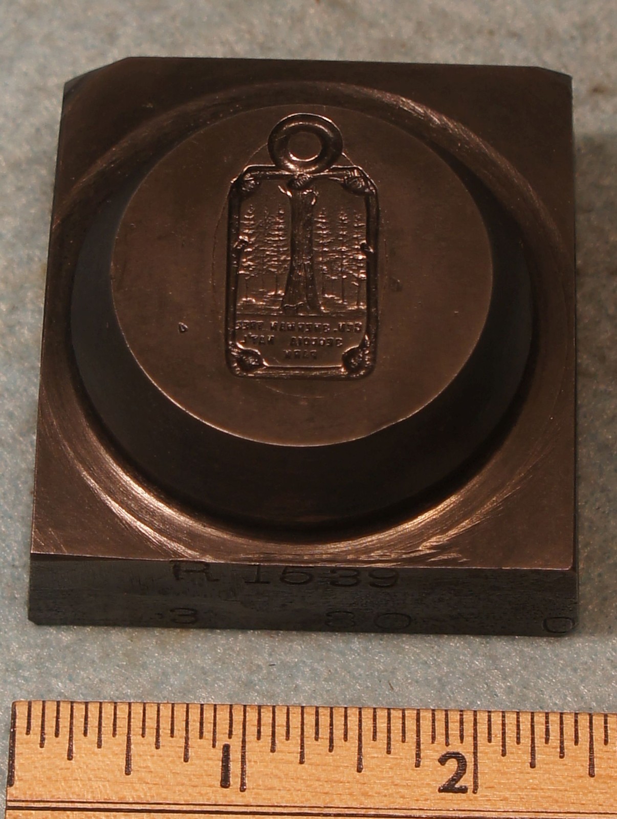 1930 SEQUOIA NATIONAL PARK Gen Sherman Tree Charm STEEL STAMPING DIE RH188