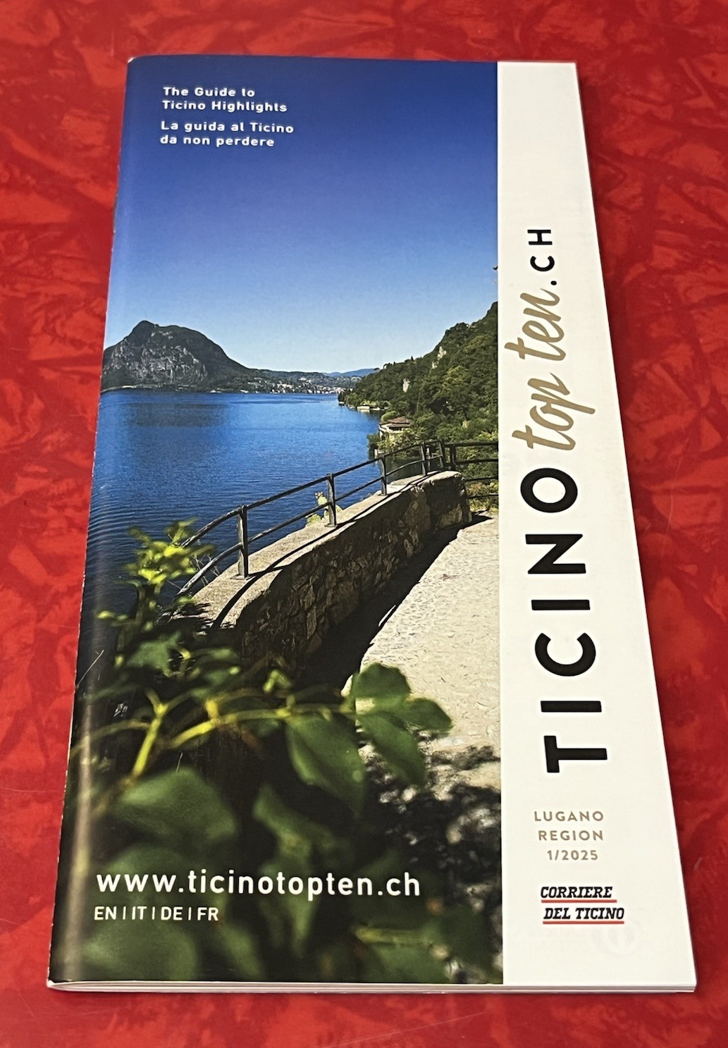 TICINO (LUGANO REGION) SWITZERLAND 70-PAGE TOURIST BOOKLET 2025 in English