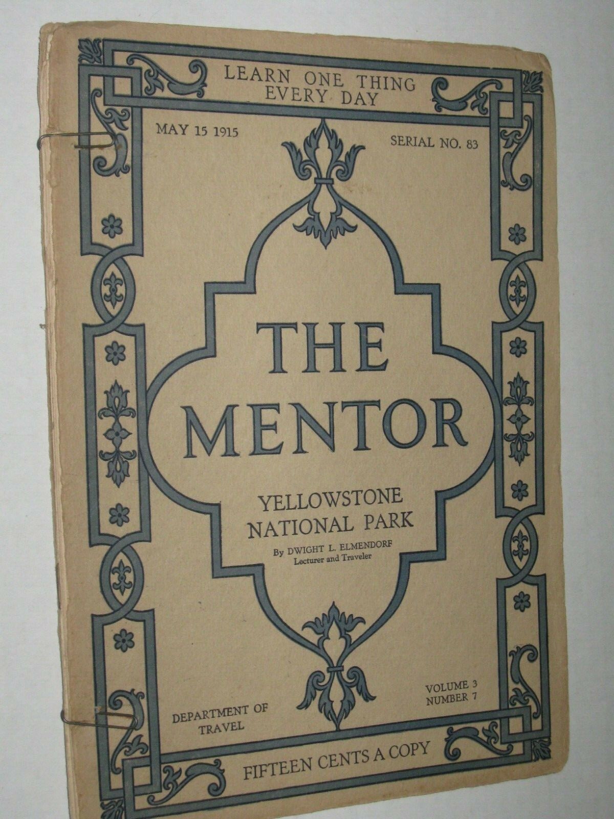 YELLOWSTONE NATIONAL PARK 1915 The Mentor Dept of Travel 7×10 Pictures Lot (6)