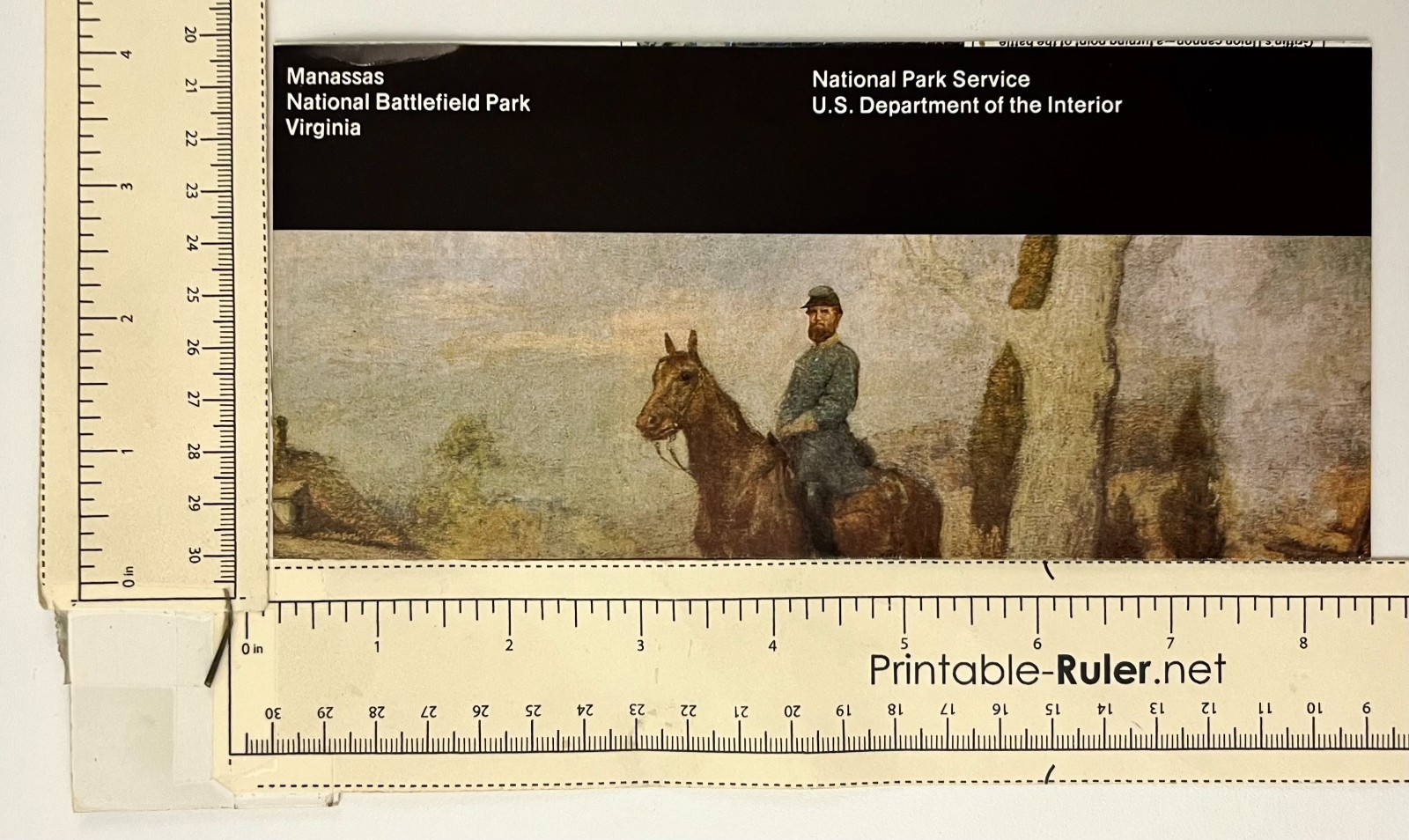 1985 Manassas Virginia National Battlefield Park Vintage Travel Map Brochure