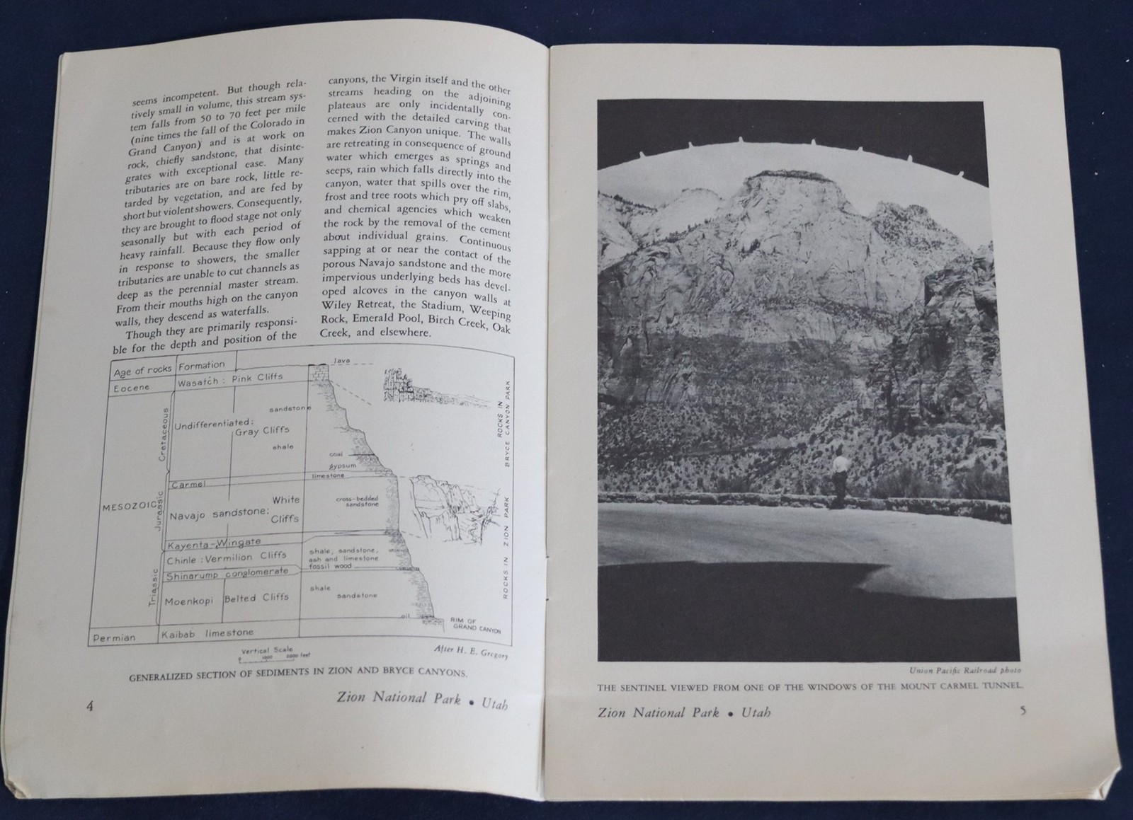 1942 Zion National Park, UT Booklet – U.S. Government
