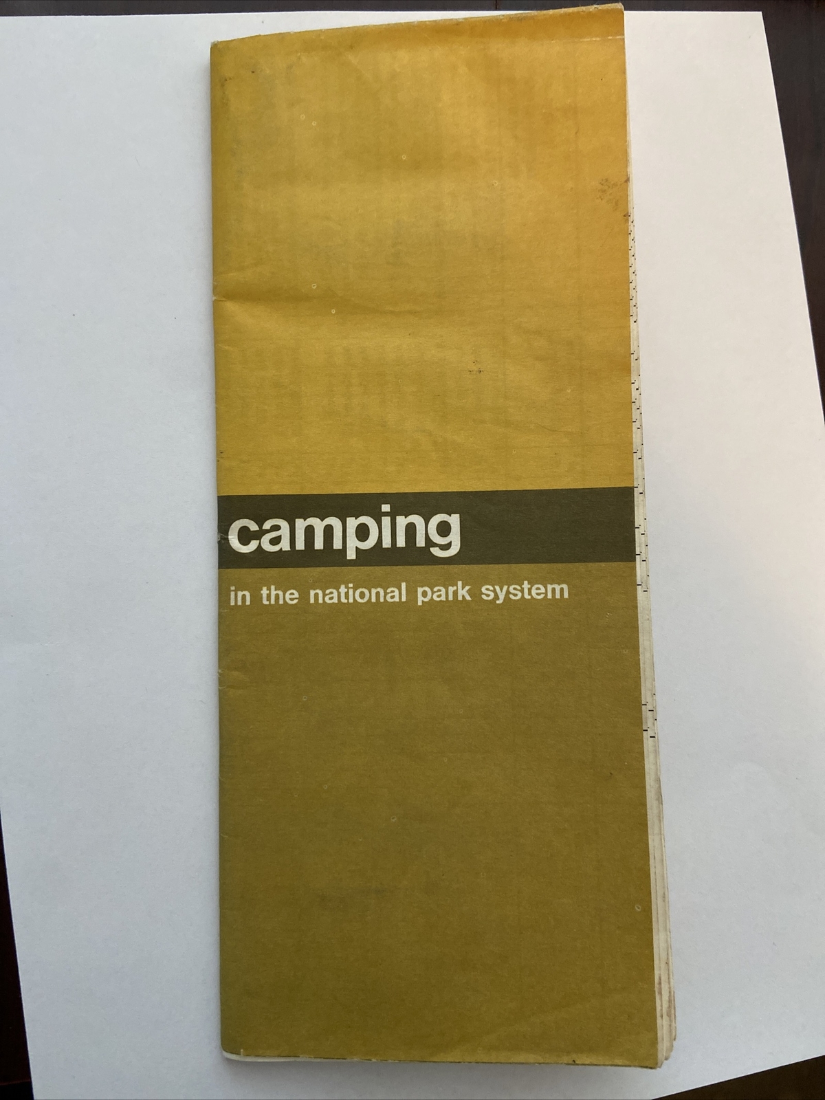 1971 Vintage U.S. Camping In The National Park Visitors Guide Fold Out Brochure!