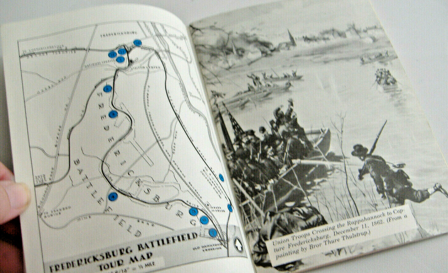 BATTLEFIELDS AROUND FREDERICKSBURG~SELF GUIDING TOUR~1960 SOFTCOVER BOOKLET
