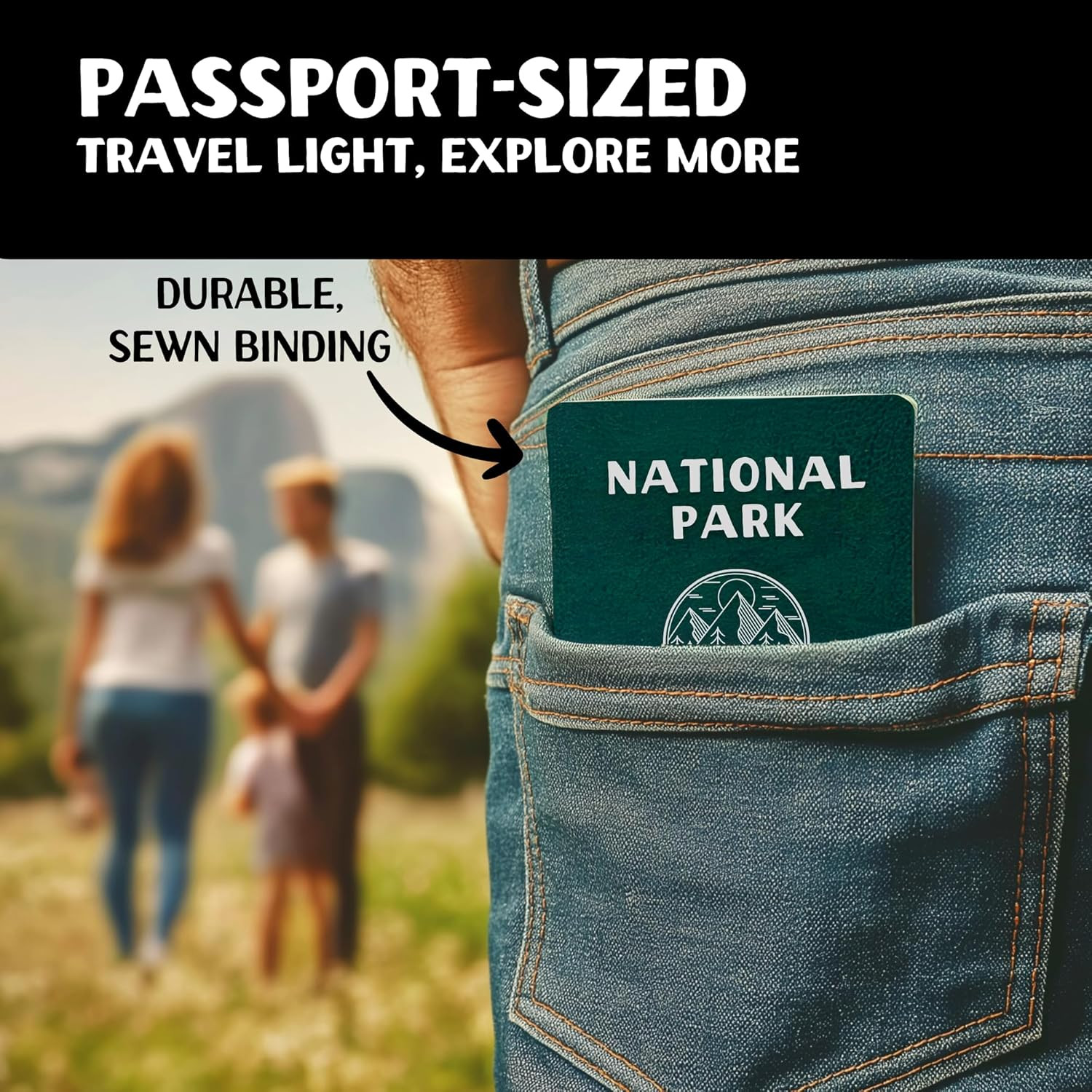 National Parks Stamp Book with Sticker Set: Passport-Sized National Park Book wi