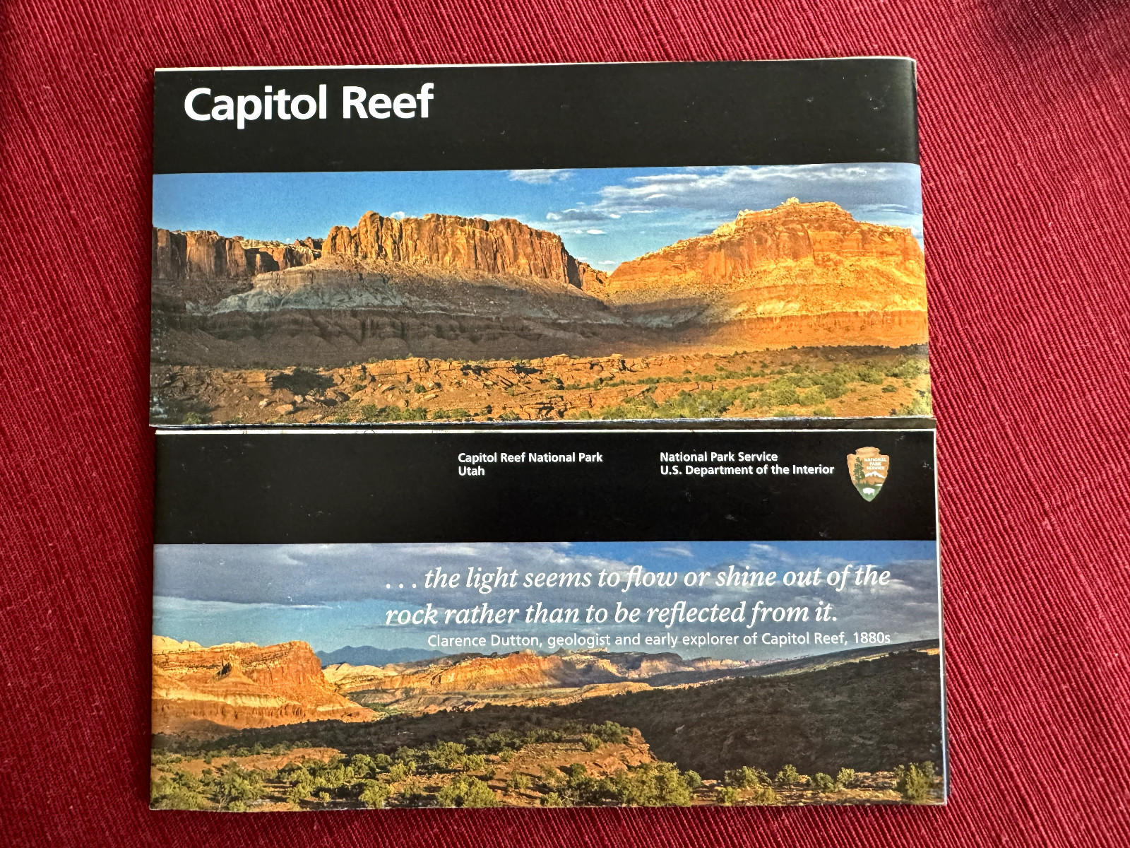 NEWEST VERSION Capitol Reef National Park NPS brochure unigrid map Utah Mighty 5