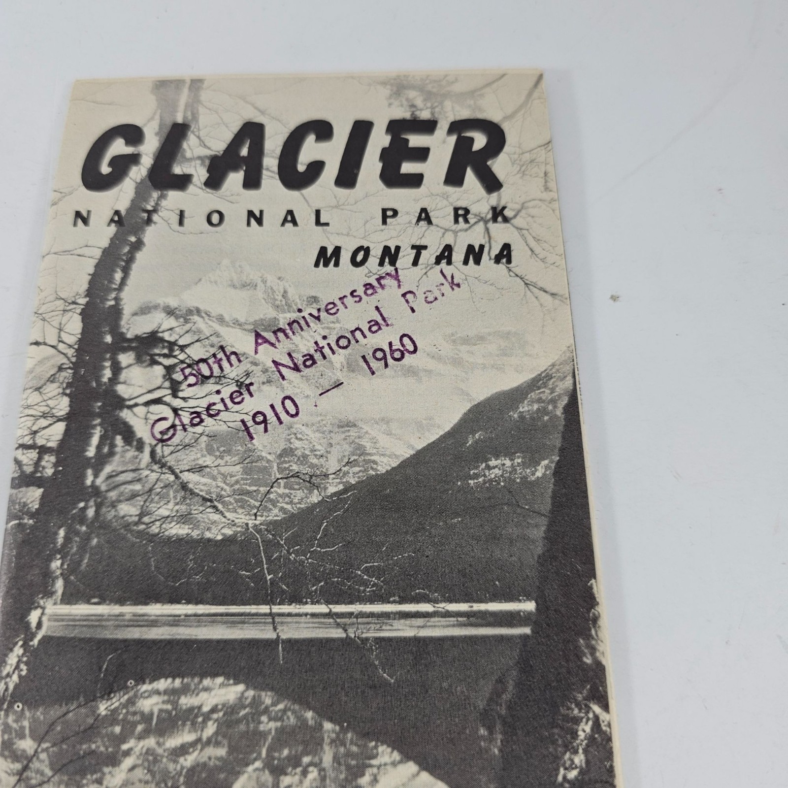 Glacier National Park Ephemera Lot: 2 Vintage Brochures& 1960 Automobile Permit