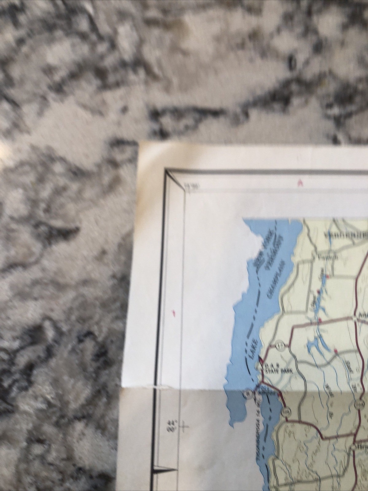 Vintage Green Mountain National Forest Vermont Map Brochure Pamphlet 1970 18”x32