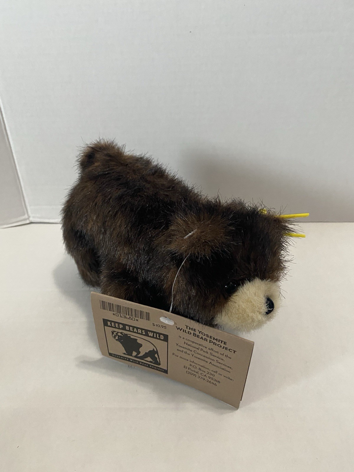 Vintage The Yosemite Wild Bear Project Plush Black Bear Ear Tag #130
