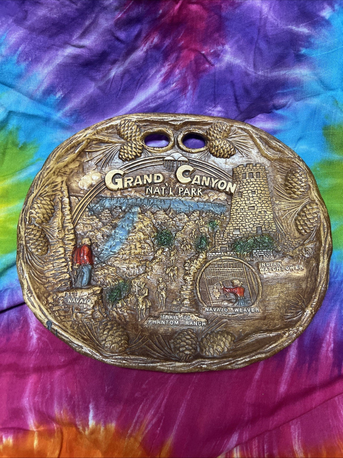 Vintage collectors plate Grand Canyon national park Taco platter Tray