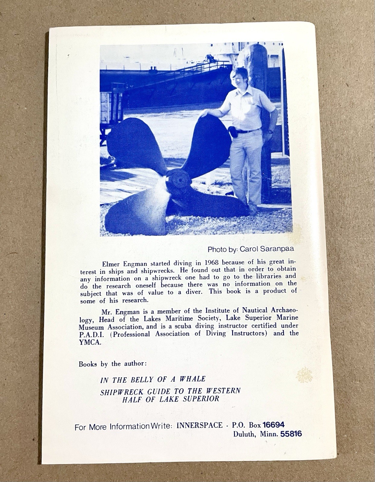 Shipwreck Guide To The Western Half of Lake Superior 1976 Vintage PB Booklet VG!