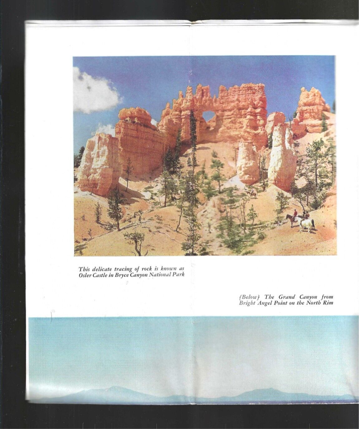 1940s Bryce Canyon Grand Canyon NATIONAL PARKS Hi-Way Map RARE Collectible