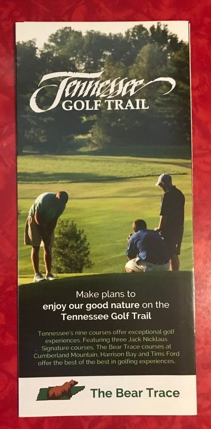 TENNESSEE GOLF TRAIL 12-PAGE BROCHURE & MAP published in 2013
