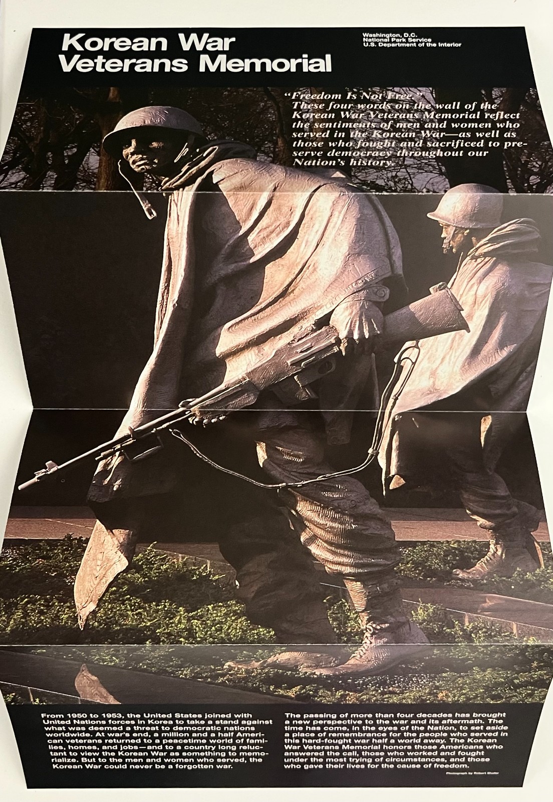 1997 Korean War Veterans National Memorial Washington DC Vintage Travel Brochure