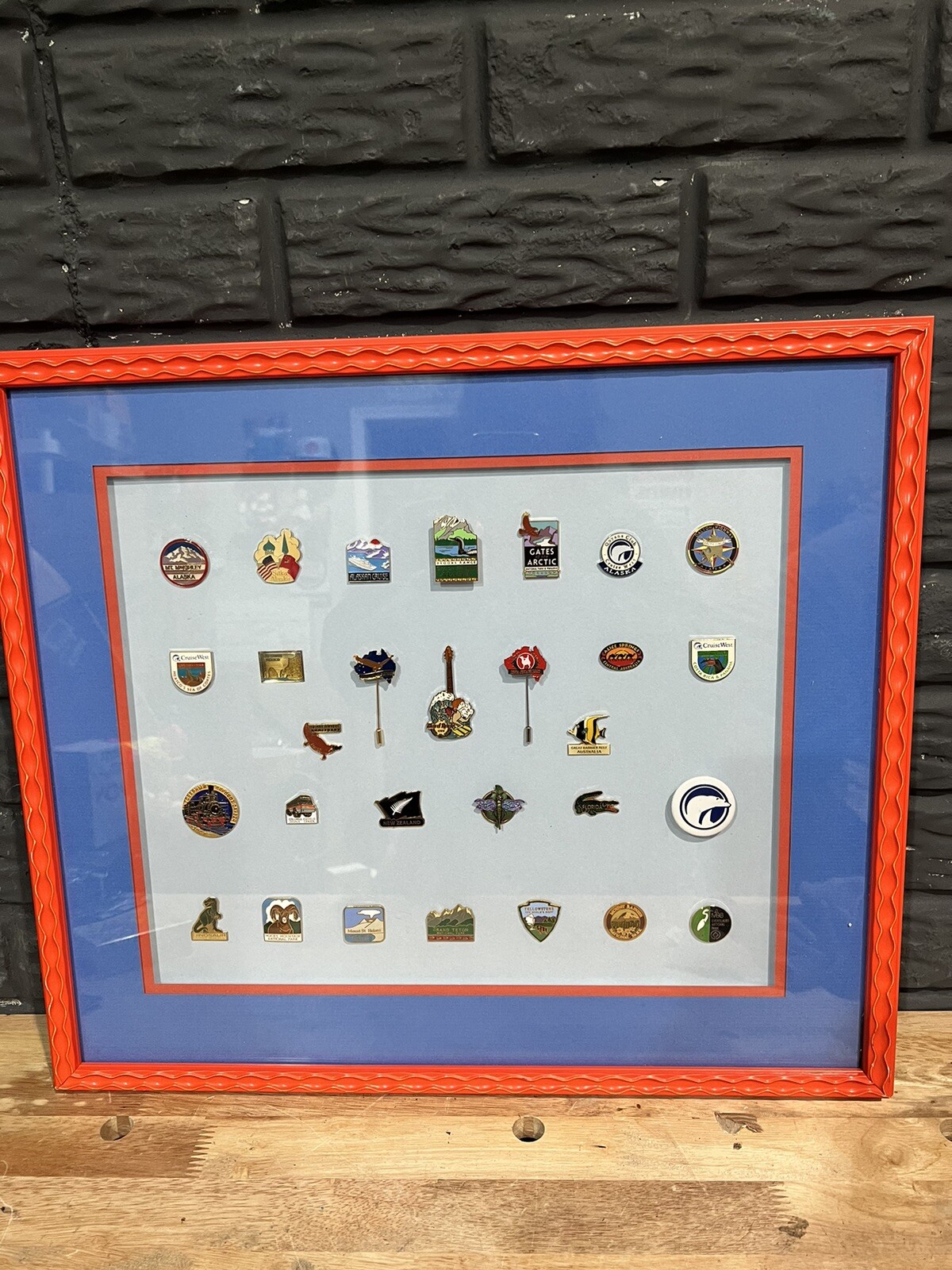 Framed National Parks, State And Other Miscellaneous Pins – Collectibles READ
