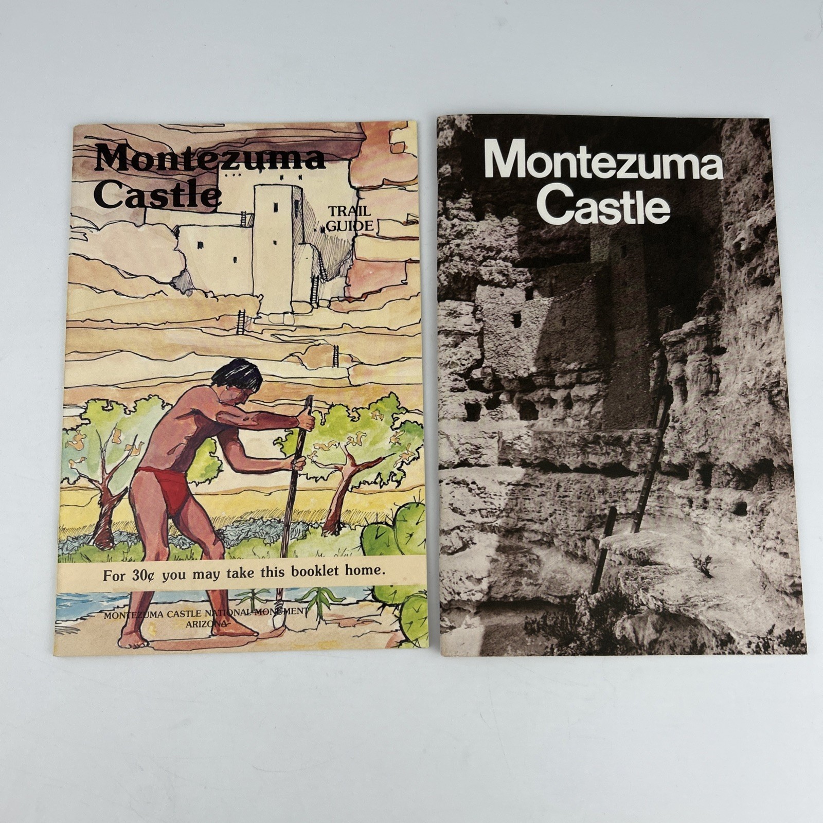 1961 MONTEZUMA CASTLE NATIONAL MONUMENT National Park 1 Handbook & 1 Trail Guide