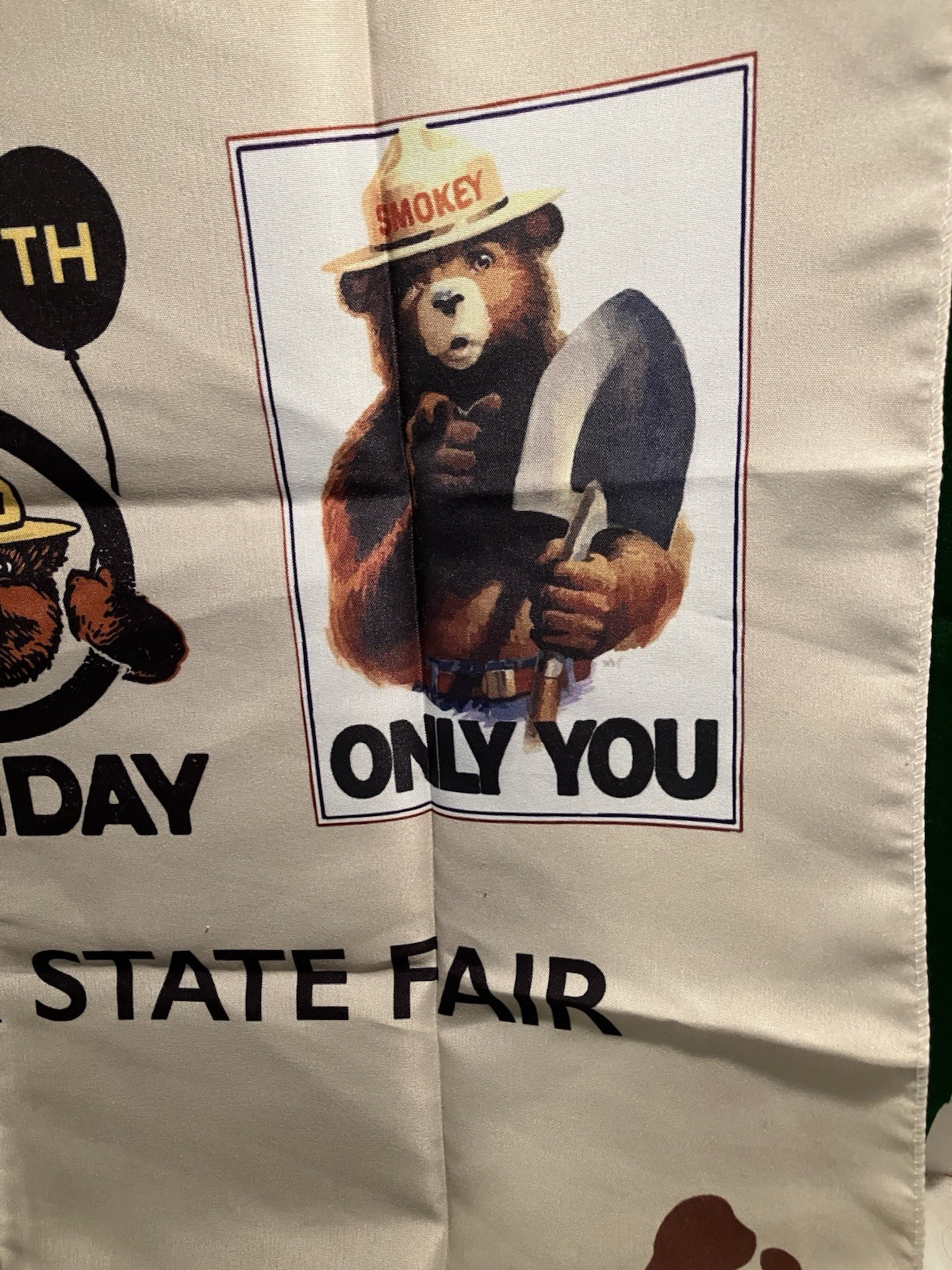 Camp Smokey Smokey The Bear 75th Birthday Scarf 2019 CA State Fair New
