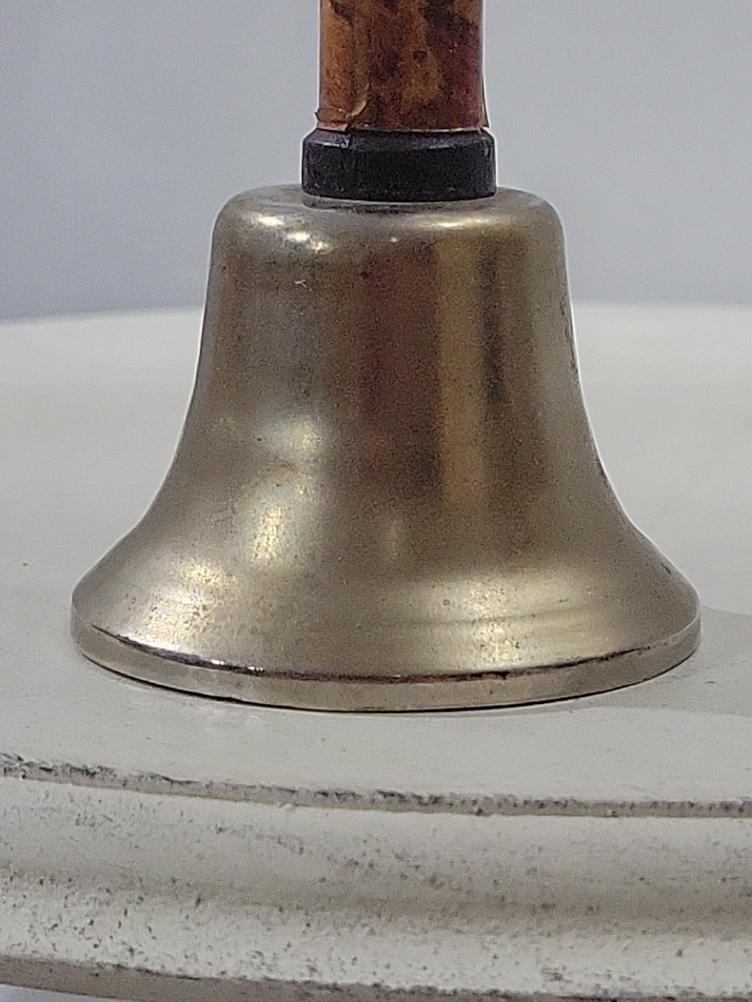 Grand Canyon National Park Souvenir Bell Arizona Metal & Wood Handle Vntg 1950s