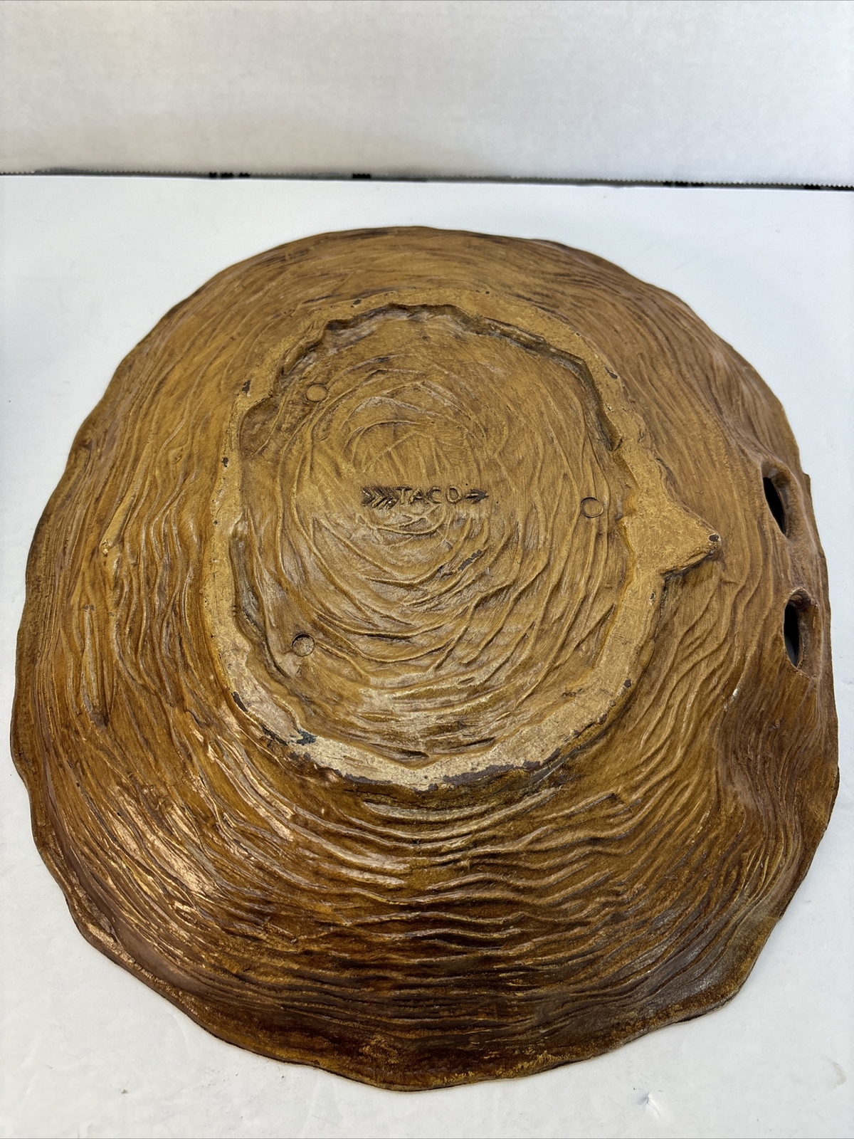 Vtg Grand Canyon National Park Souvenir Faux Wood Resin Bowl TACO Wall Hanging