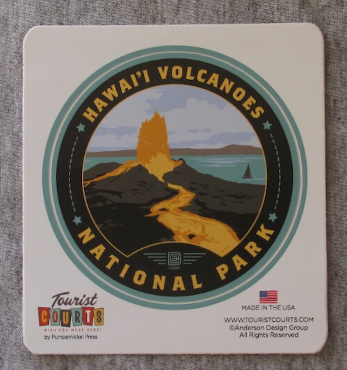 Hawaii Volcanoes National Park Round Vinyl Sticker New