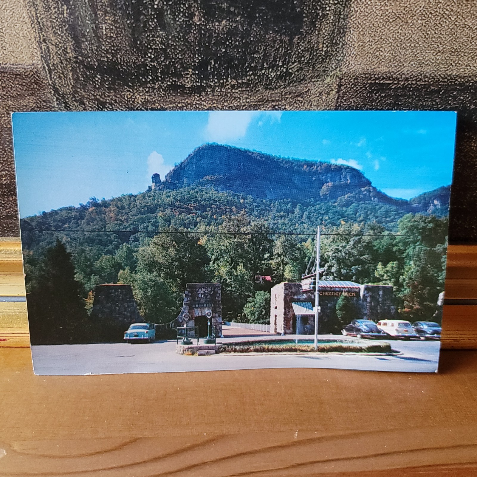 Vintage Yellowstone Postcard Lot Old Faithful Inn Map Brochure ,Chimney Rock NC