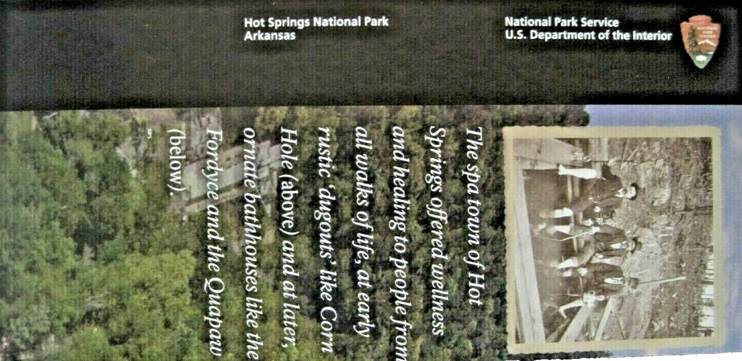 Hot Springs National Park National Park Service Unigrid Brochure Map