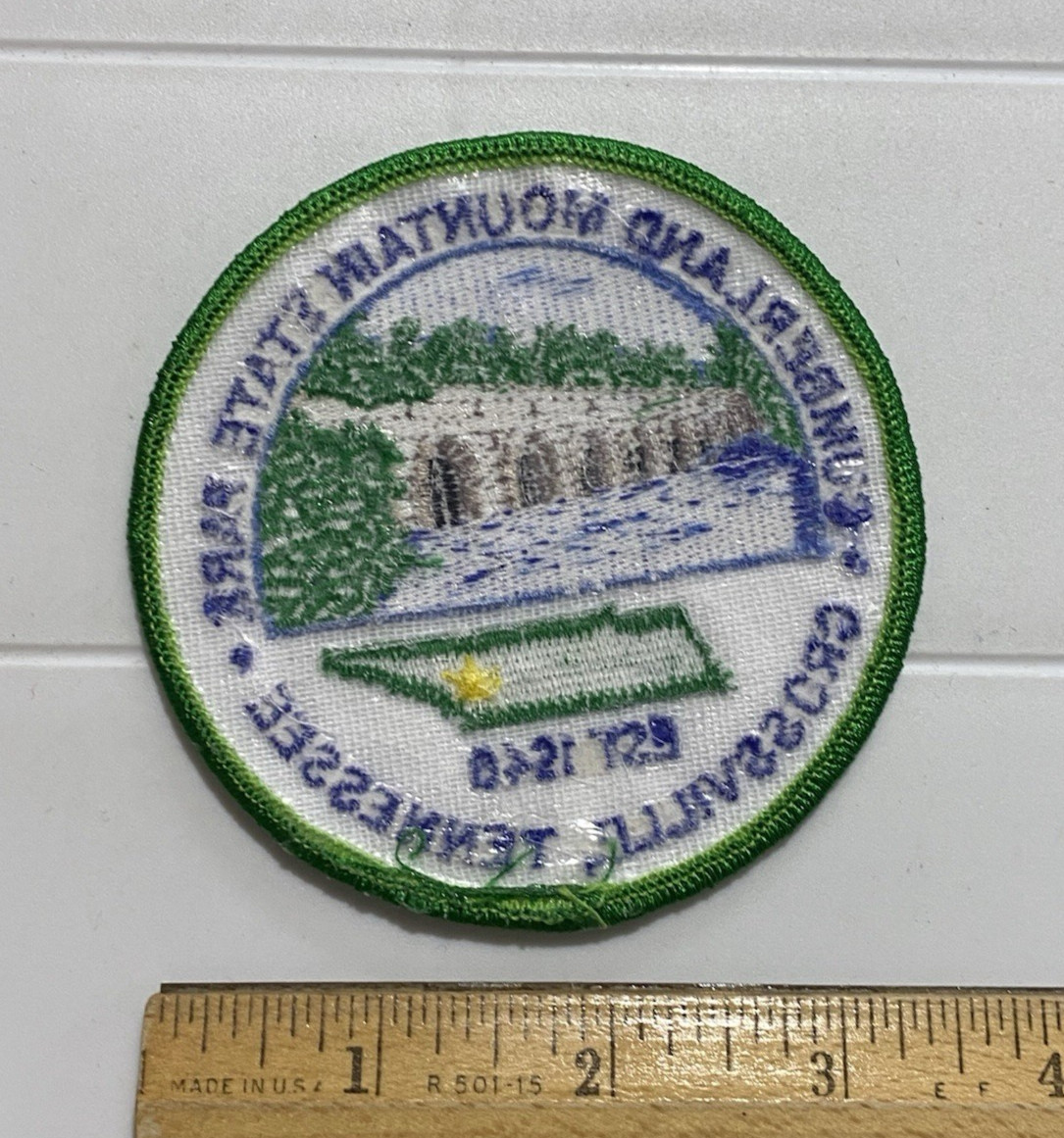 Cumberland Mountain State Park Crossville Tennessee est. 1940 3.5″ Round Patch
