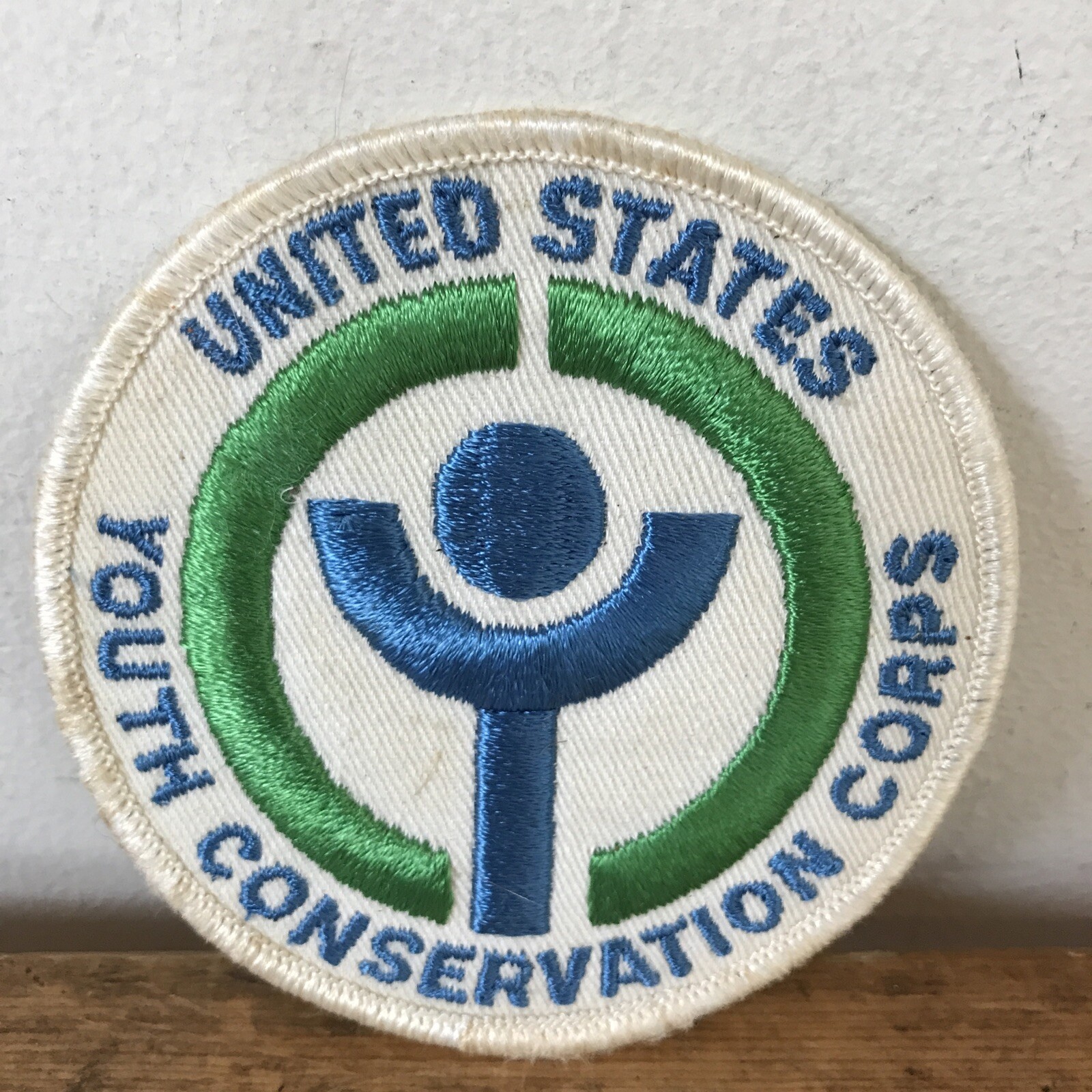 Vtg United States Youth Conservation Corps Patch Embroidered Sew-On 3.5″ Round