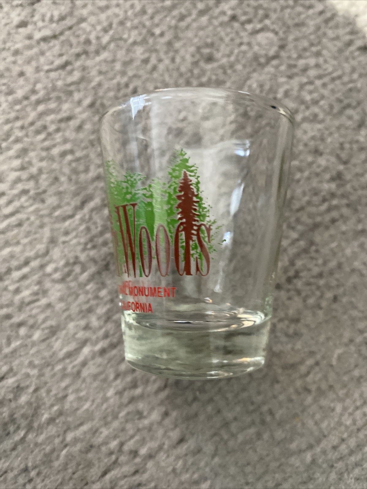 Vintage Muir Woods Shot Glass NPS National Monument California Souvenir Park