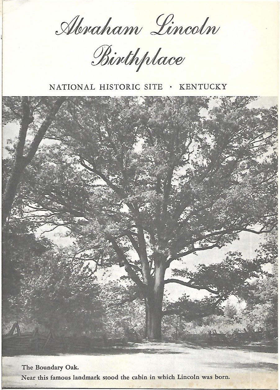 1961 Map Brochure ABRAHAM LINCOLN BIRTHPLACE National Historic Site Kentucky