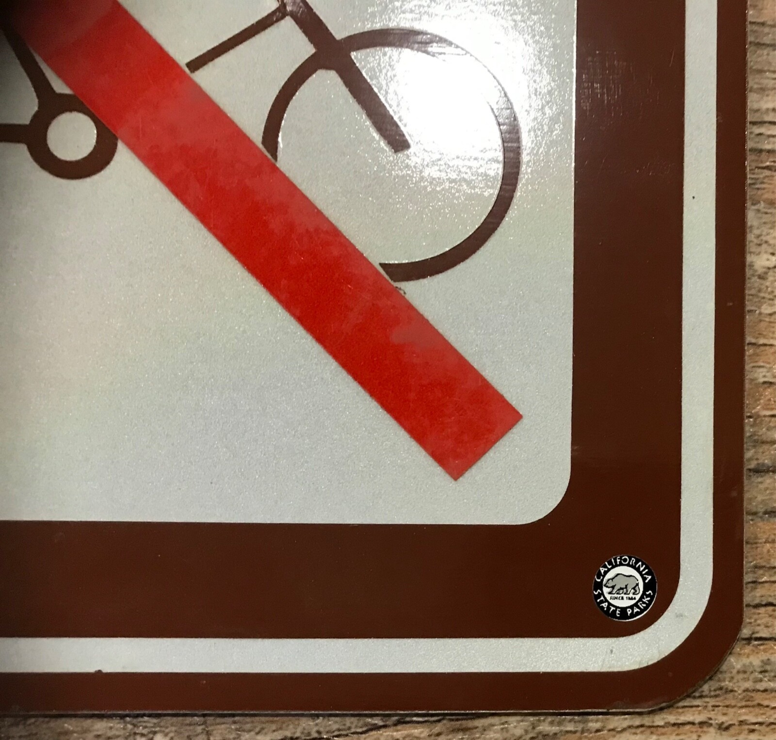 California State Parks No Bicycle Sign Bear Campground Path Trail National Bike